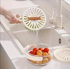 Portable Fruit & Vegetable Drain Basket with Lid | Washing, Draining & Storage Container
