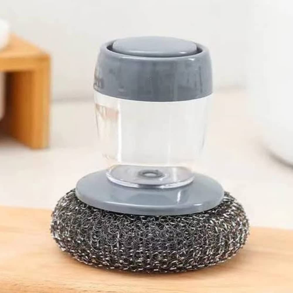Soap Dispensing Scrubber Brush Set of 3 | Dishwashing & Kitchen Cleaning Brushes