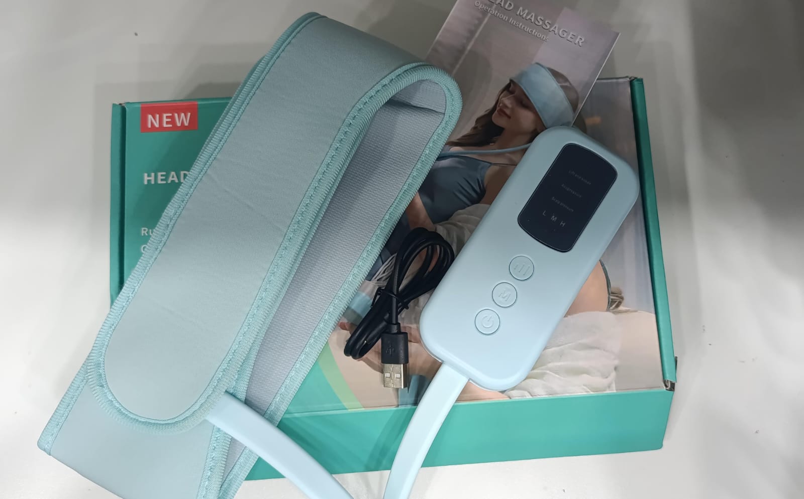 360° Electric Head Massager with Air Compression & Hot Compress | Rechargeable Scalp Massage