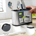 Stainless Steel Cutlery Holder Bucket | Kitchen Spoon, Fork & Knife Organizer