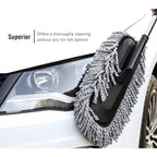 Car Wash Microfiber Cleaning Brush | Telescopic Car Duster & Wax Mop