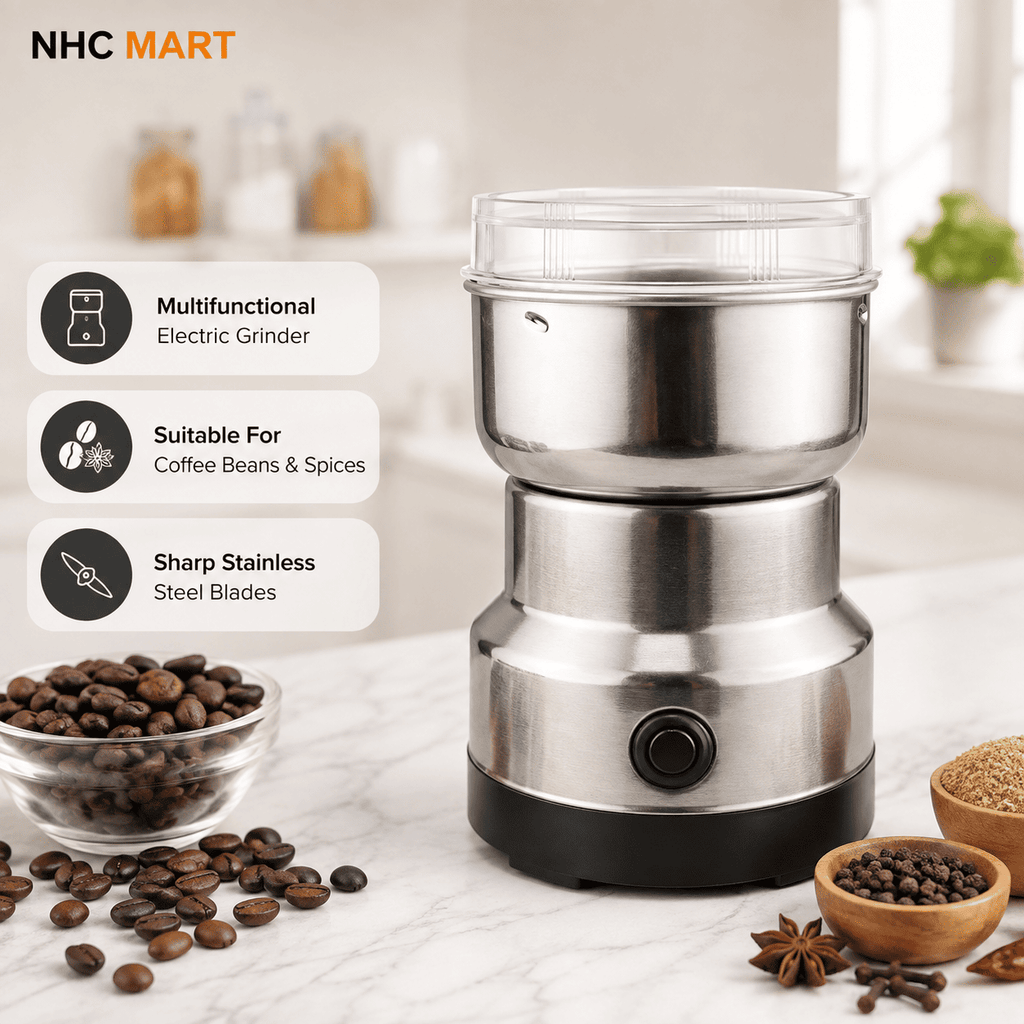 Mini Electric Spice & Coffee Grinder | 85g Stainless Steel Blade Grinder