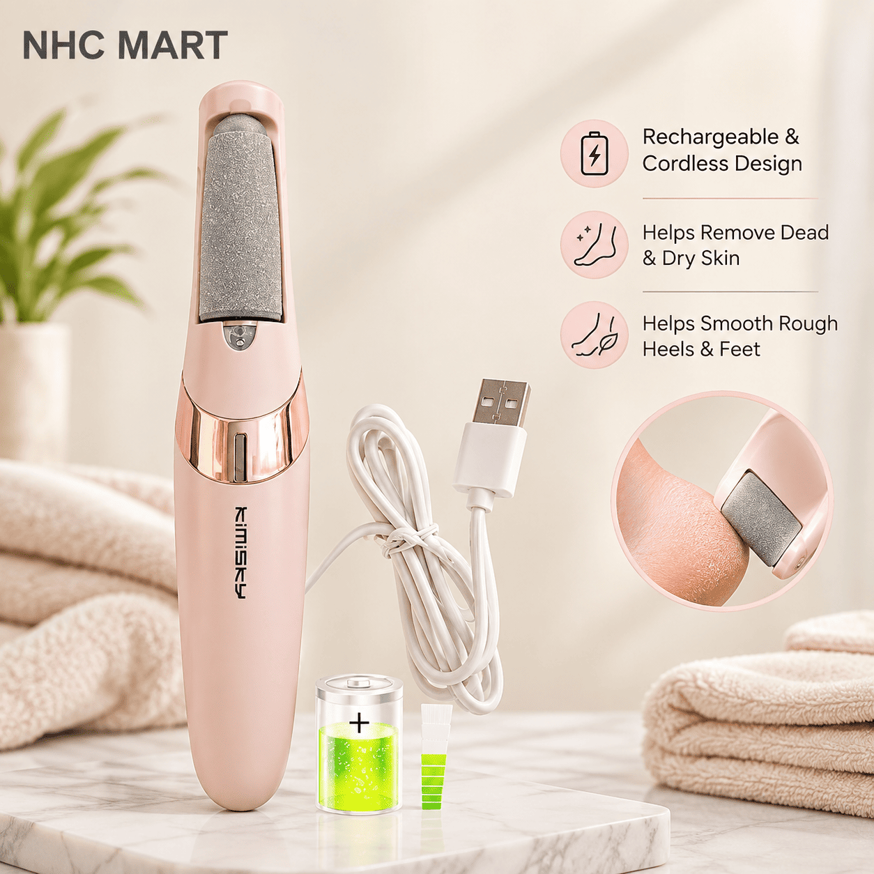 Rechargeable Electric Foot Filer | Electric Callus Remover & Pedicure Tool