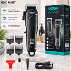VGR V-683 Professional Hair Clipper – Rechargeable Cordless Trimmer with Digital Display