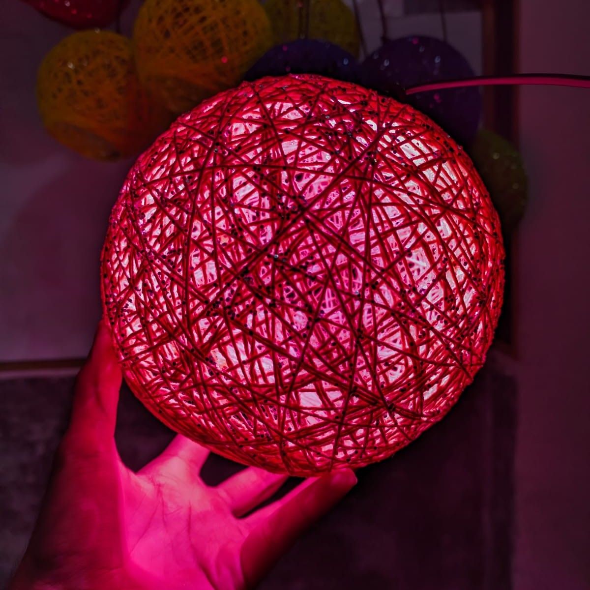 String Ball Decorative Lamp | Cozy Ambient Light for Bedroom & Home Decor