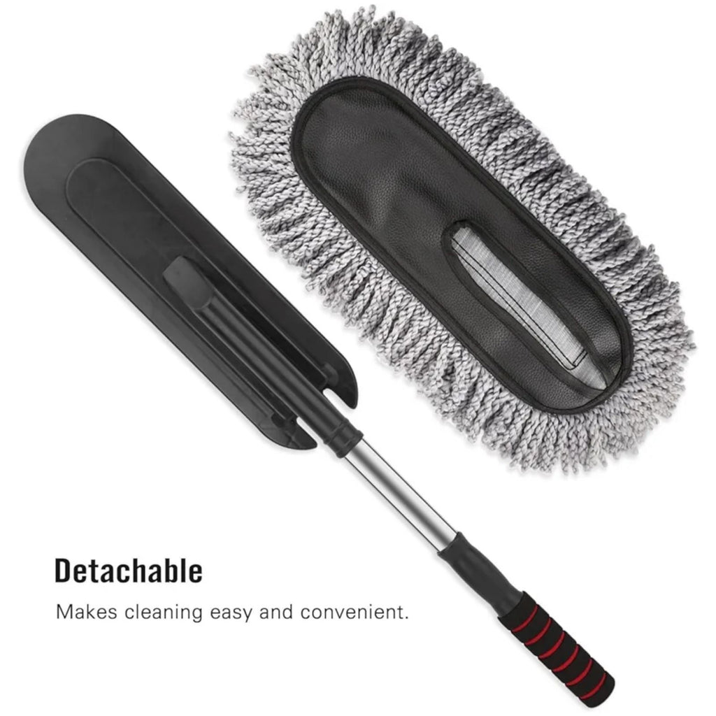 Car Wash Microfiber Cleaning Brush | Telescopic Car Duster & Wax Mop