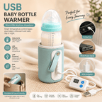 USB Baby Bottle Warmer – Adjustable Temperature Portable Milk Warmer