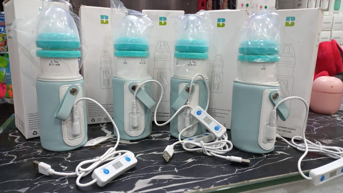 USB Baby Bottle Warmer – Adjustable Temperature Portable Milk Warmer