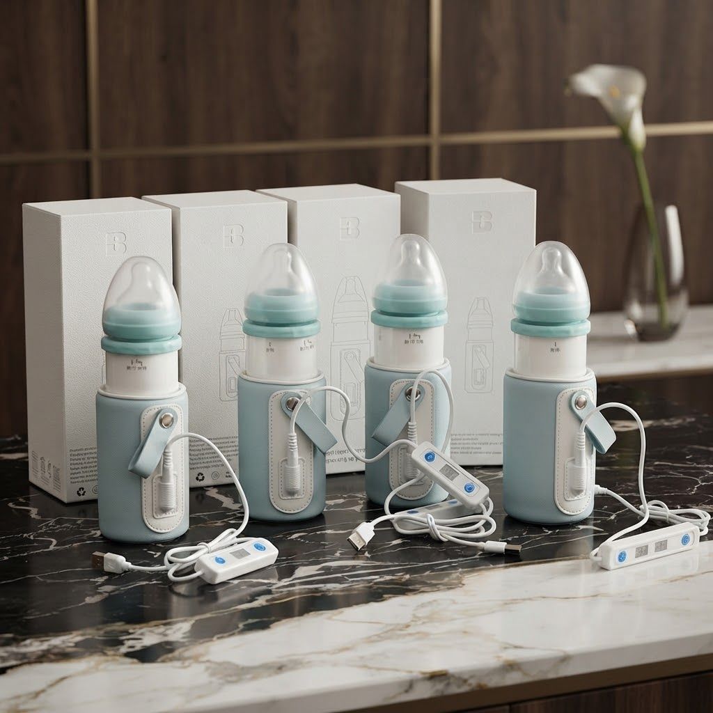 USB Baby Bottle Warmer – Adjustable Temperature Portable Milk Warmer