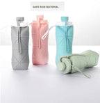 600ml Foldable Silicone Water Bottle | Collapsible Travel & Gym Bottle