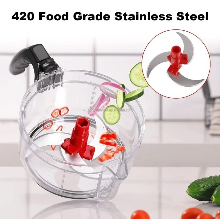 Manual Vegetable Chopper – Quick Onion Cutter & Salad Chopper