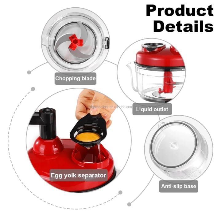 Manual Vegetable Chopper – Quick Onion Cutter & Salad Chopper