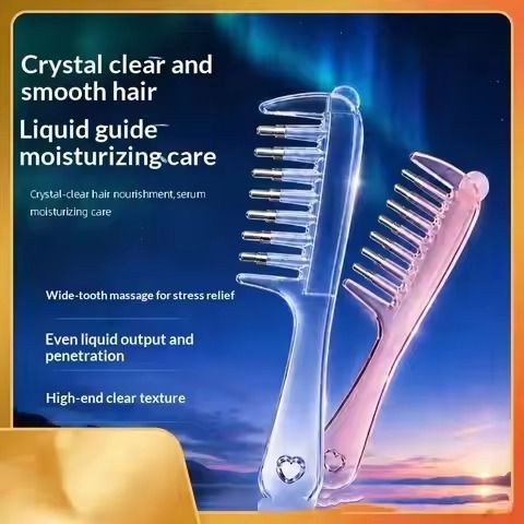 Scalp massage comb with smooth rolling balls for gentle hair care and relaxation