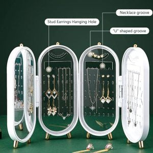 Jewelry Organizer Box with Mirror