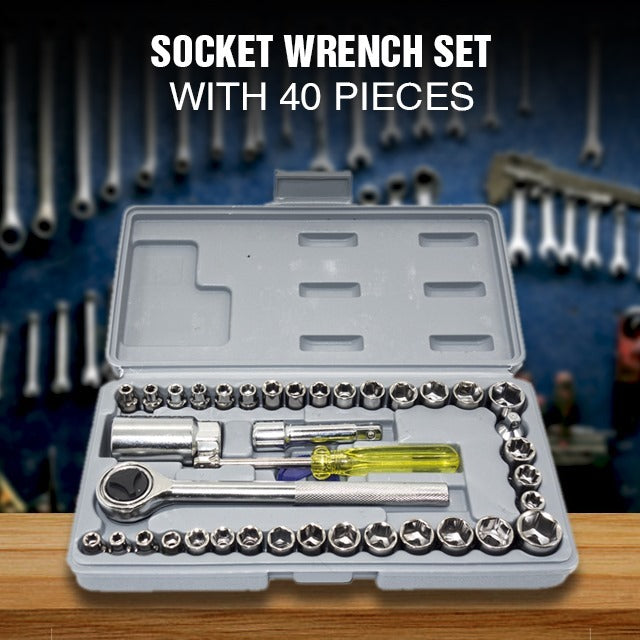 Aiwa 40-Piece Socket Wrench Tool Kit