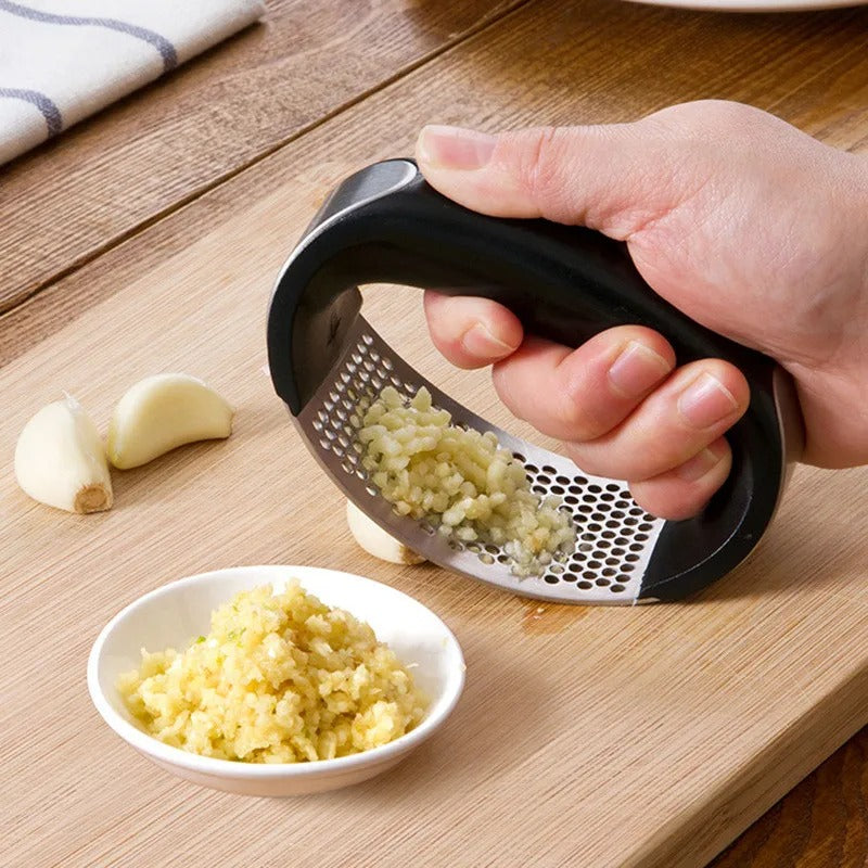 Stainless Steel Garlic Press & Crusher