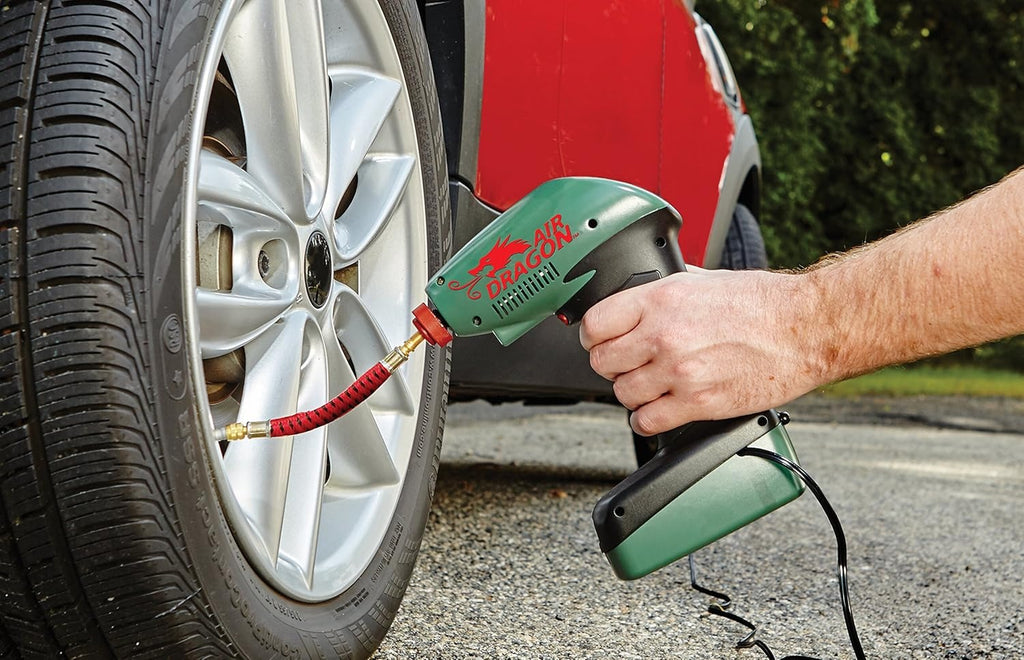 Air Dragon Portable Air Compressor – Digital Tire Inflator with LED Light for Car, Bike & Sports Balls