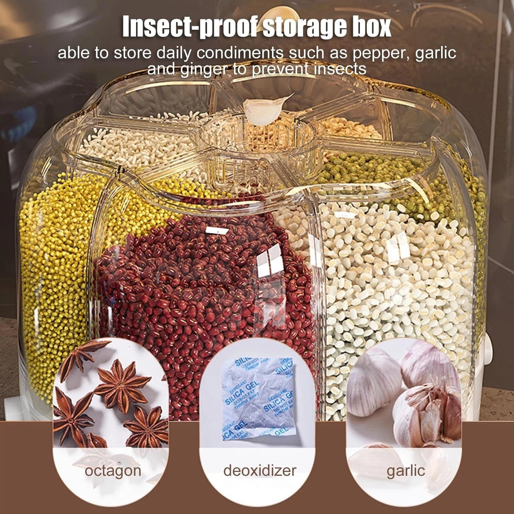 7KG Rotatable Airtight Rice Storage Container