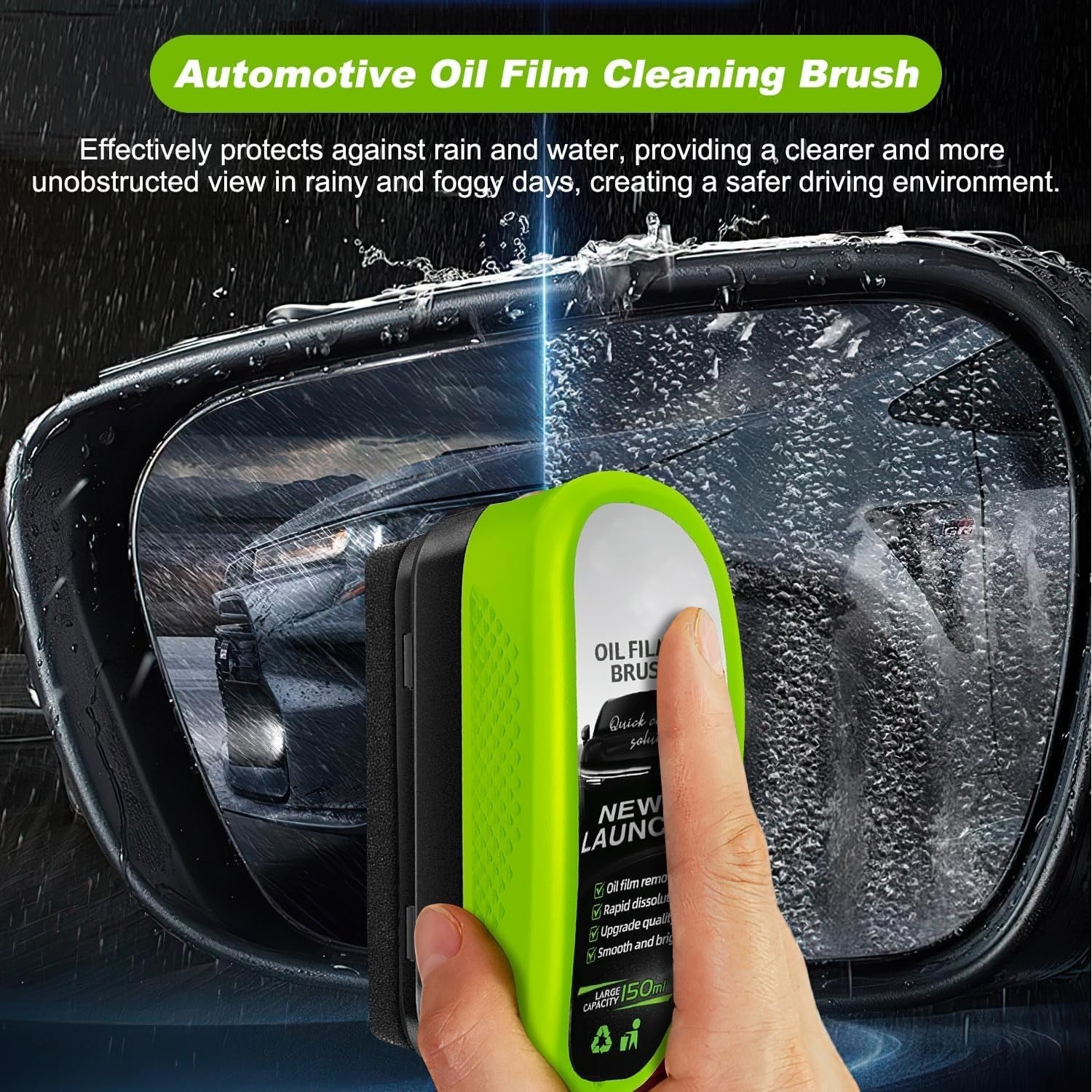 120ml Car Glass Cleaner with Applicator Brush