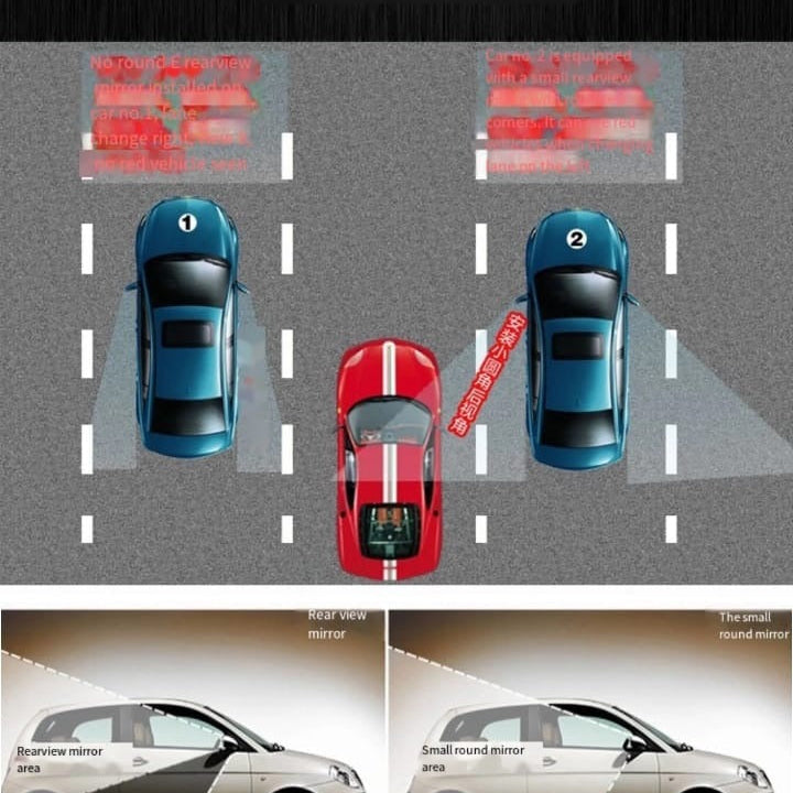 Pack of 2 Blind Spot Mirrors – Round Wide Angle Car Side Mirror Lenses