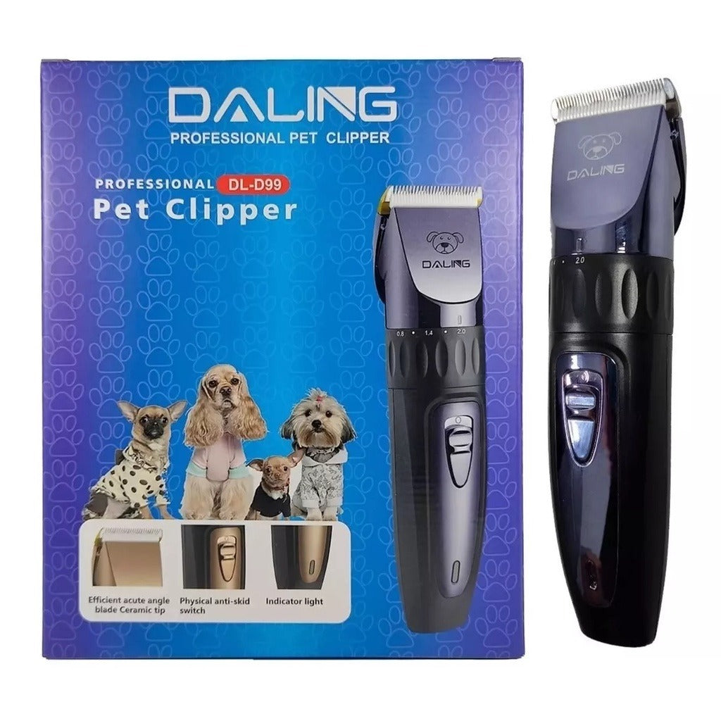 Daling rechargeable electric pet clipper with precision blades for grooming dogs and cats at home