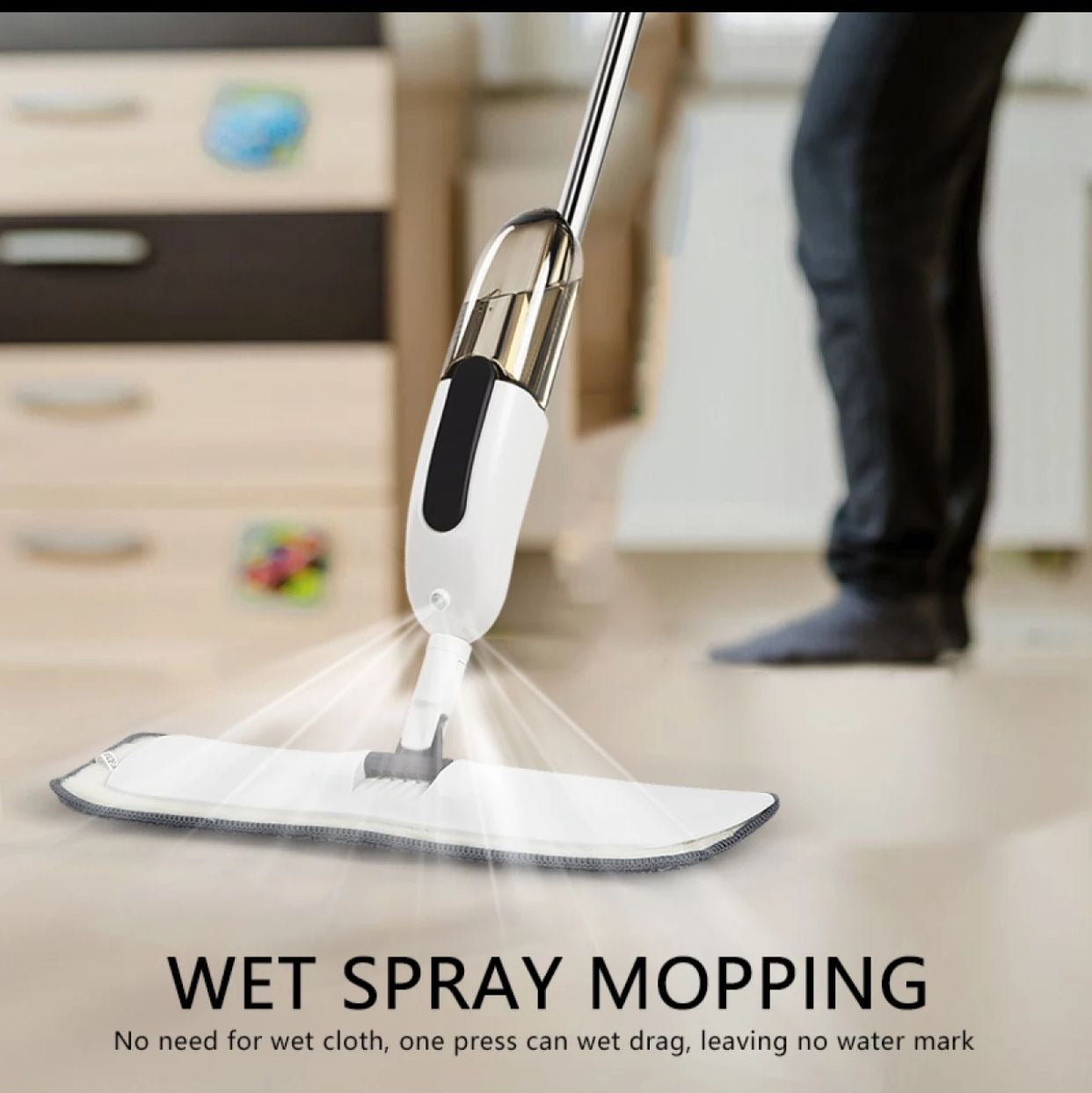 Magic Spray Flat Mop with 360° Swivel Head