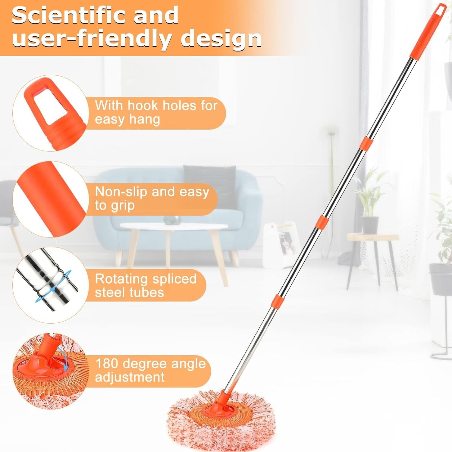 360° Telescopic Microfiber Cleaning Mop