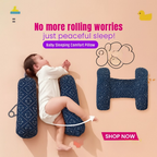 Soft ergonomic baby sleeping comfort pillow with breathable washable fabric for newborns and infants