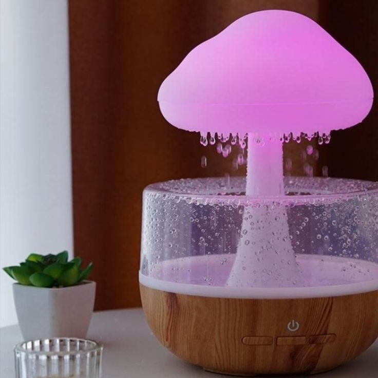 Cloud Rain Aroma Diffuser – Rechargeable LED Humidifier with Night Light
