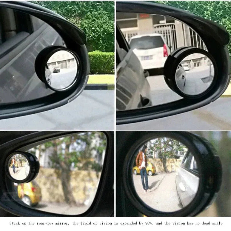 Pack of 2 Blind Spot Mirrors – Round Wide Angle Car Side Mirror Lenses