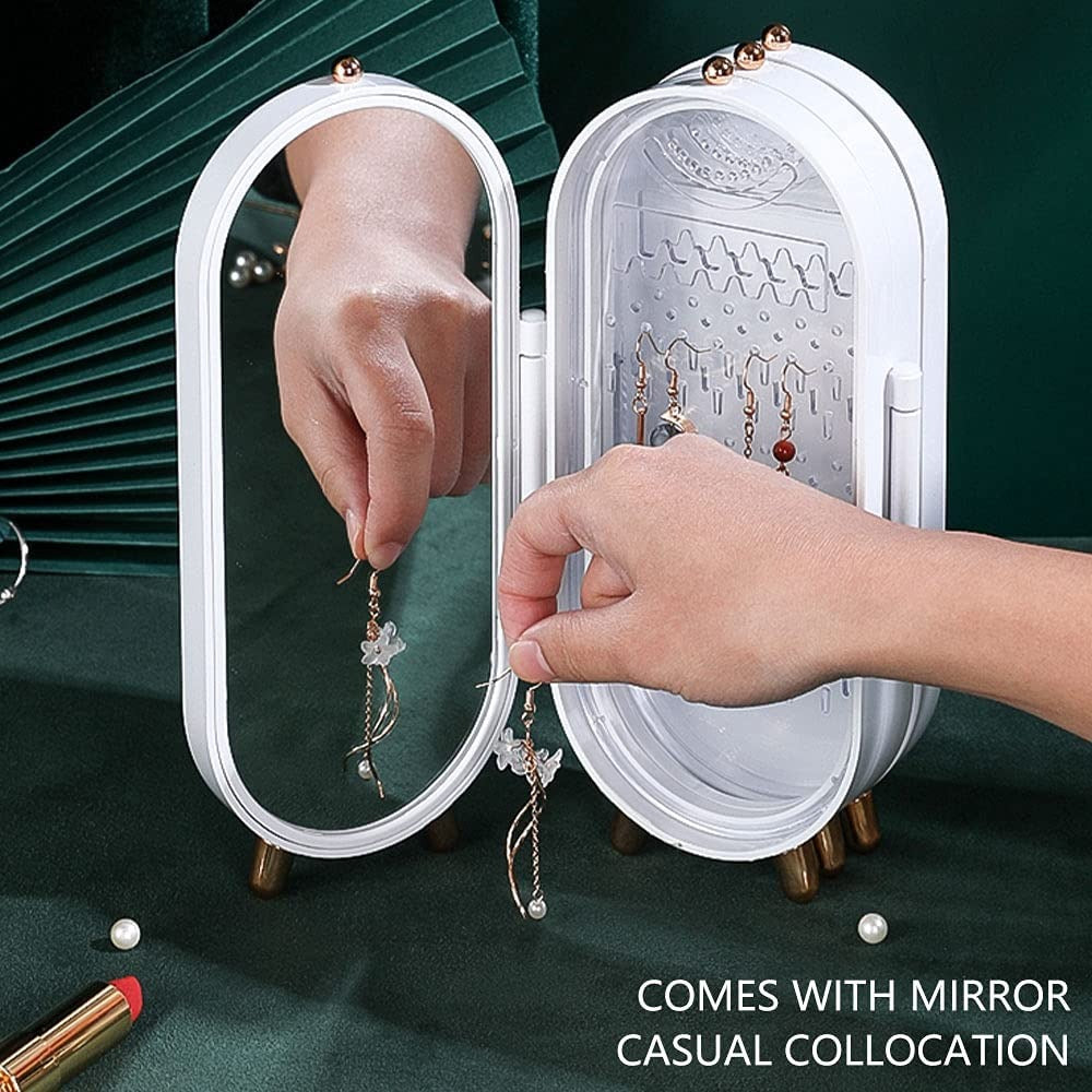 Jewelry Organizer Box with Mirror
