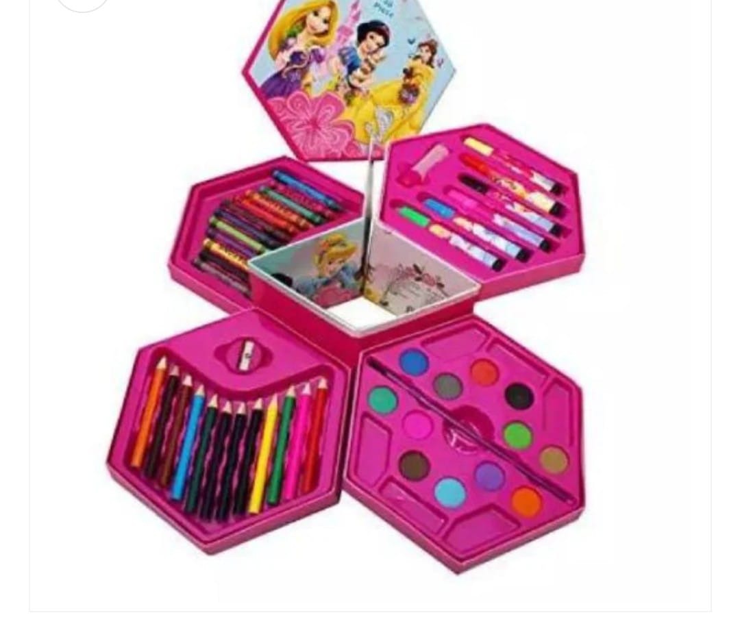 46-Piece Kids Art & Coloring Kit