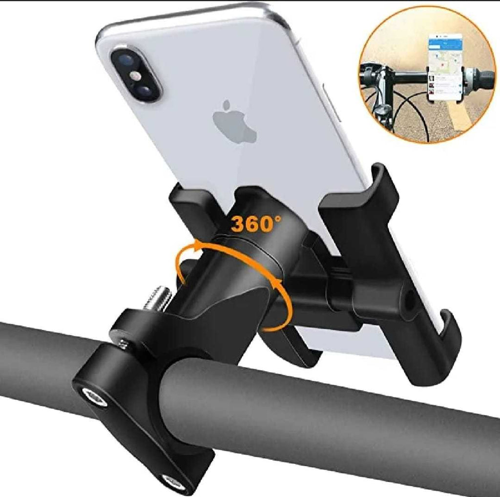 Aluminum Alloy Bike & Motorcycle Phone Holder – Universal Handlebar Mount