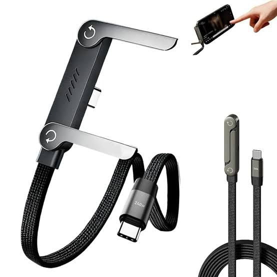 240W USB-C Fast Charging Cable with Stand