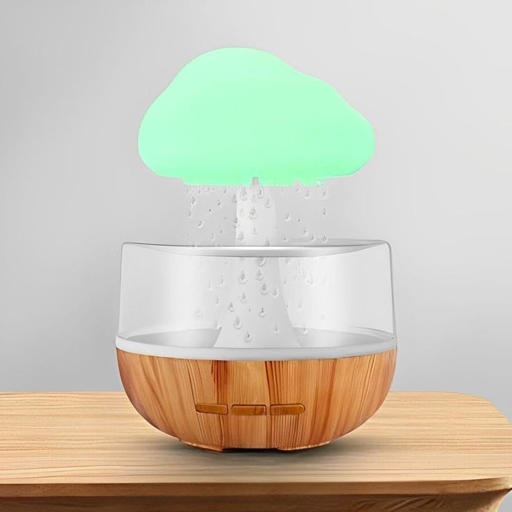 Cloud Rain Aroma Diffuser – Rechargeable LED Humidifier with Night Light