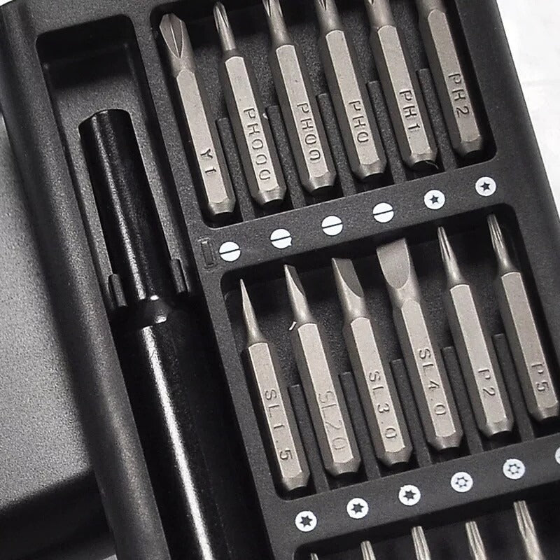 24-in-1 Precision Magnetic Screwdriver Bit Set – Multi-Bit Repair Tool Kit