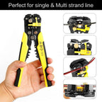 Heavy-duty chrome vanadium wire cutter pliers with anti-slip ergonomic handles for cutting electrical wires, cables, and terminals