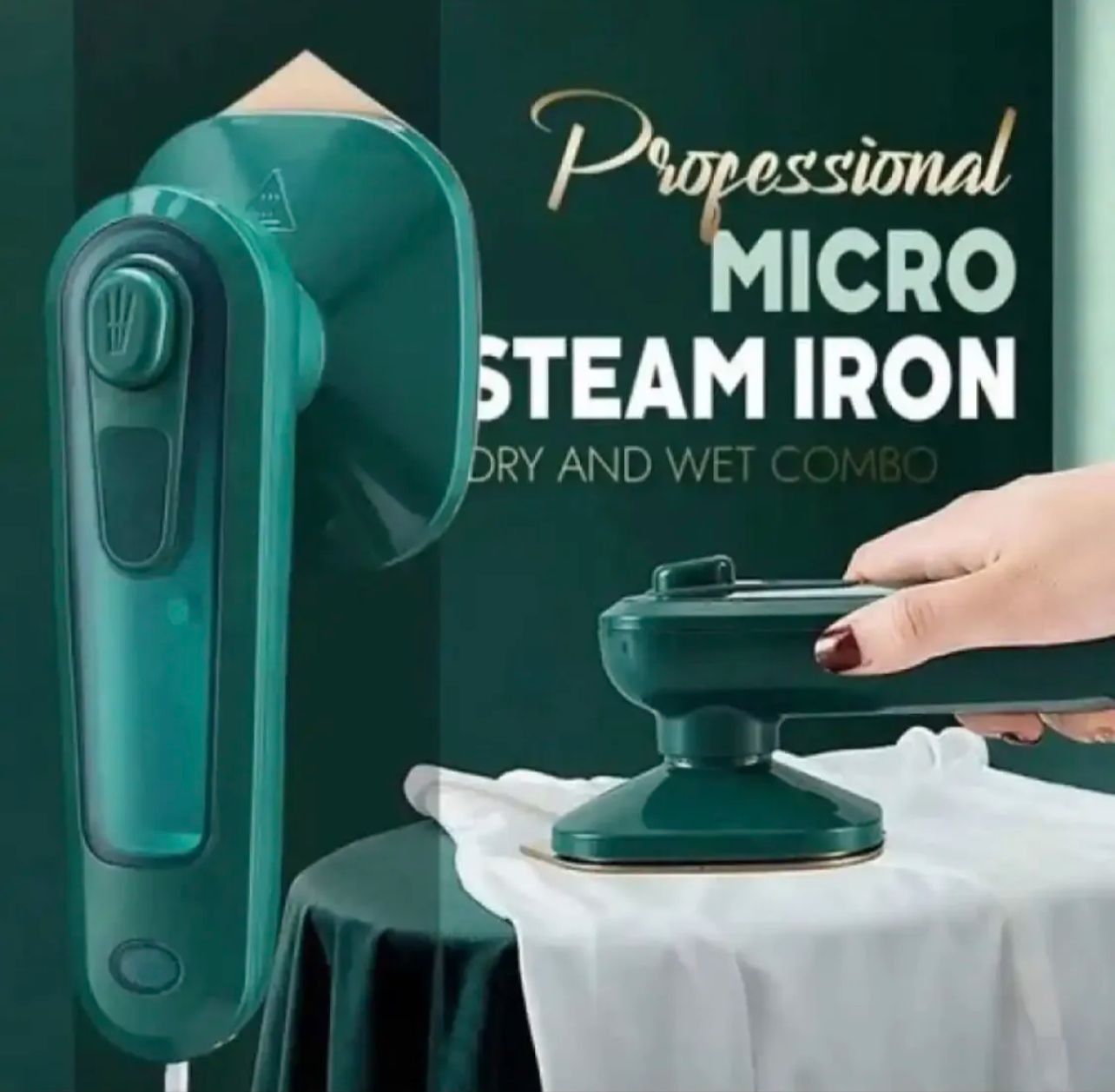 Professional Micro Steam Iron portable handheld dry and wet garment steamer with fast heating for wrinkle-free clothes at home and during travel