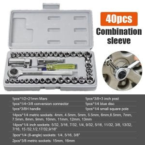 Aiwa 40-Piece Socket Wrench Tool Kit