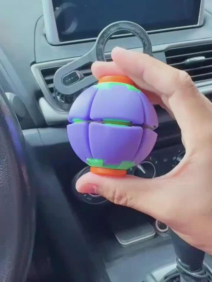 3D Printed Rotatable Fidget Spinner Ball – Push Pop Finger Gyro Stress Relief Toy