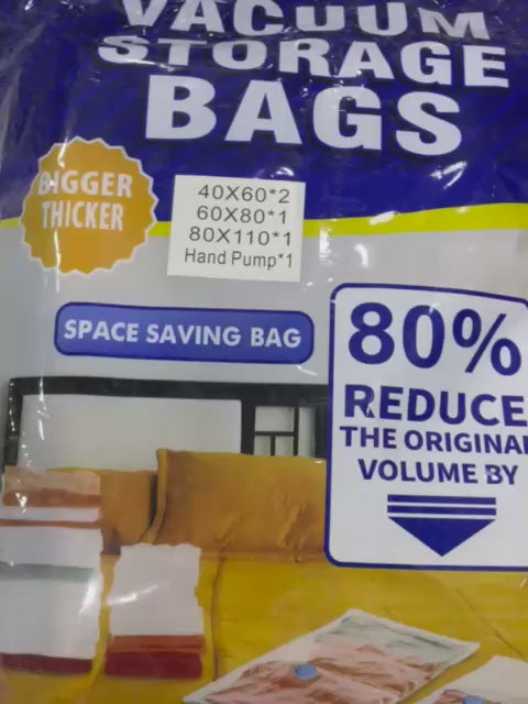 5Pcs Vacuum Storage Bags with Hand Pump