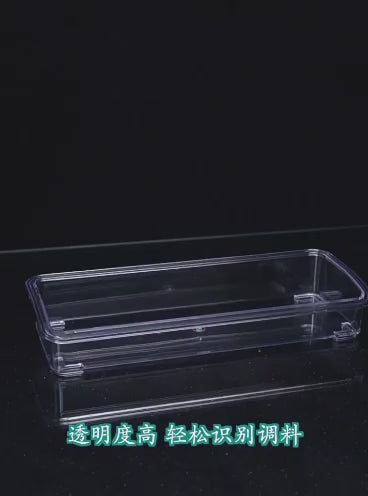 Crystal Seasoning Box with 4 Compartments & Spoons – Transparent Spice Storage Container