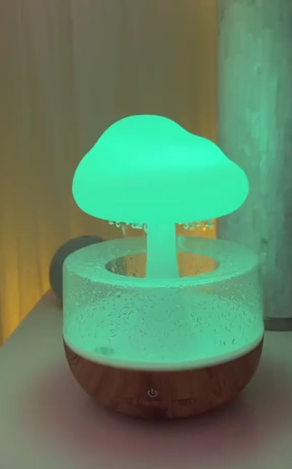 Cloud Rain Aroma Diffuser – Rechargeable LED Humidifier with Night Light