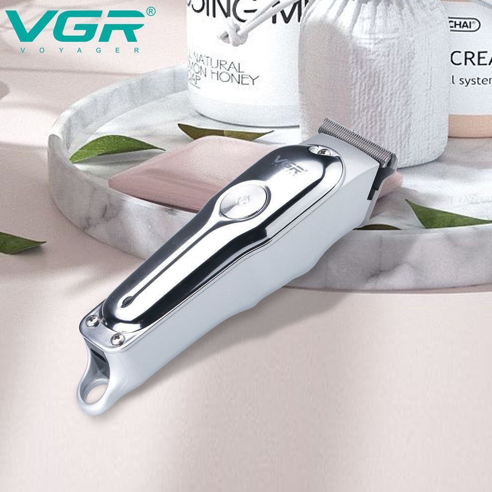 Hair clipper with VGR branding on a light background