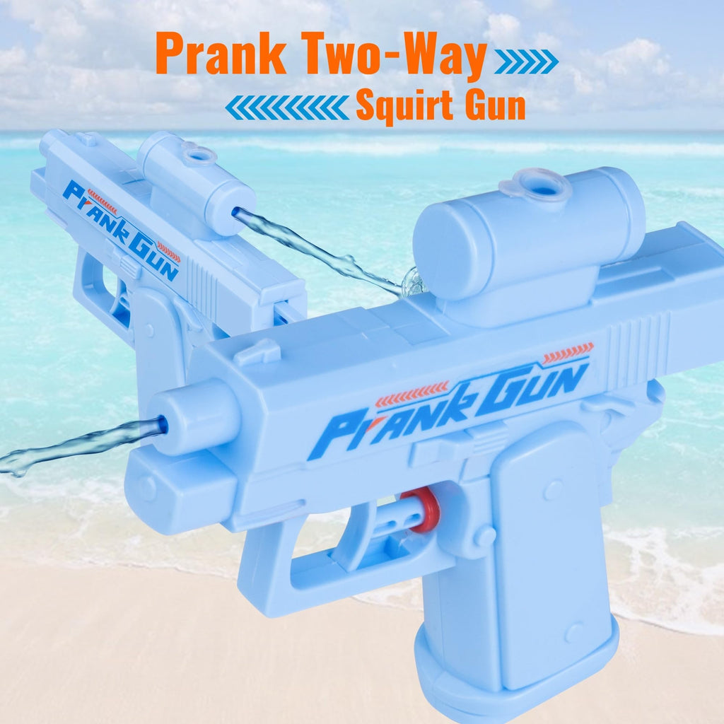 Reverse double-sided prank water gun toy for kids outdoor water games and parties