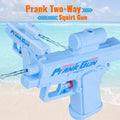 Reverse double-sided prank water gun toy for kids outdoor water games and parties